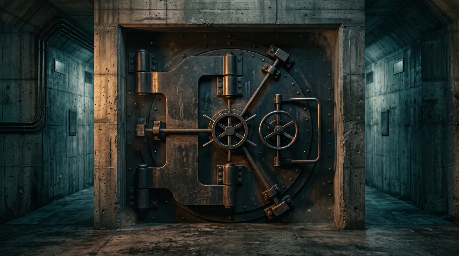 A blast-resistant bunker doorway